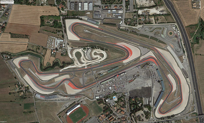 نمایی از بالای پیست Misano World Circuit Marco Simoncelli